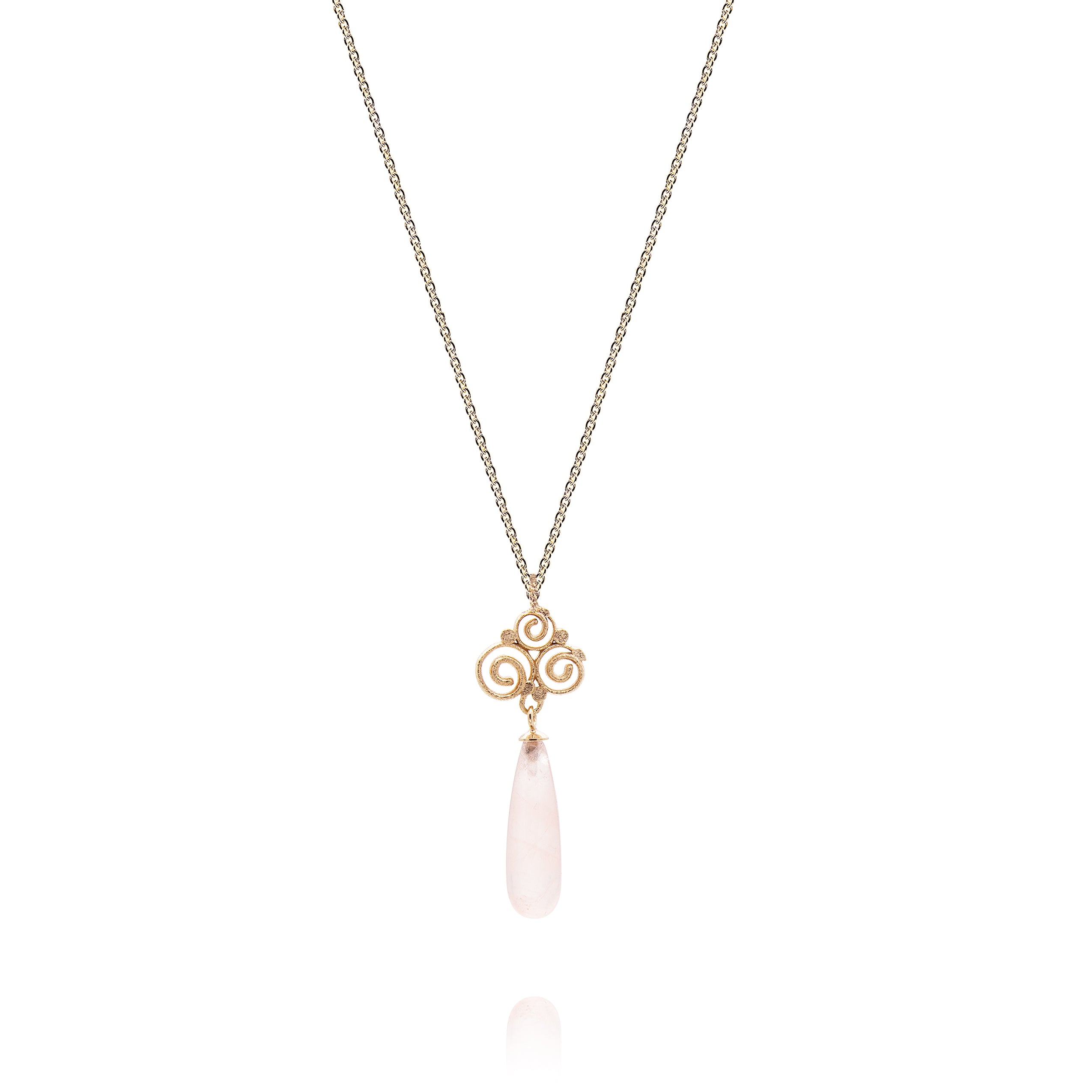 Grace Anhänger 925/- mit Rosenquarz Pampel