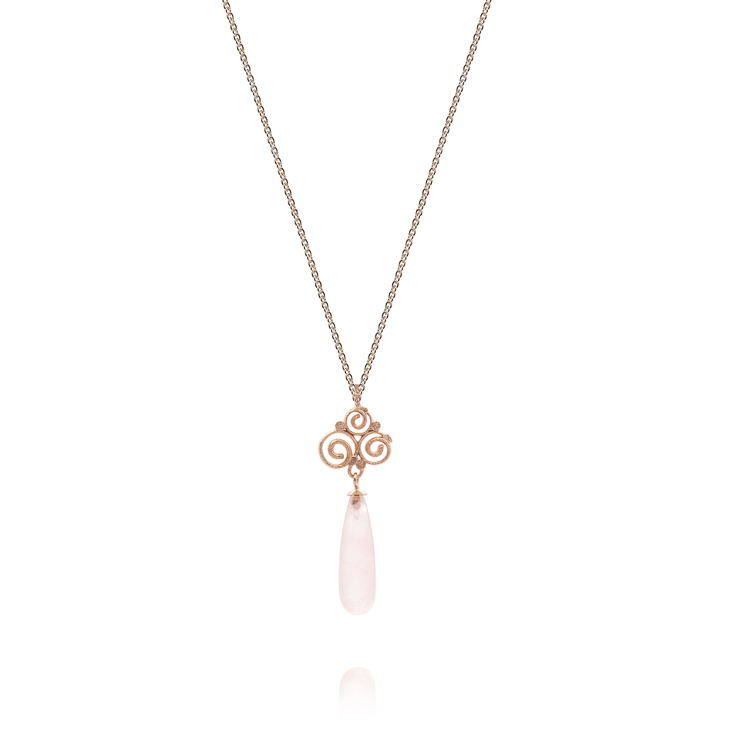 Grace Anhänger 925/- mit Rosenquarz Pampel